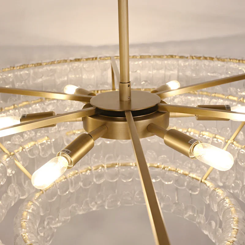 Ghiaccio Glass Oval Chandelier 54''65'' - Image 32