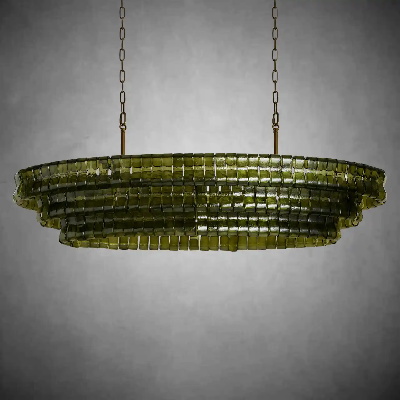 Ghiaccio Glass Oval Chandelier 54''65'' - Image 36