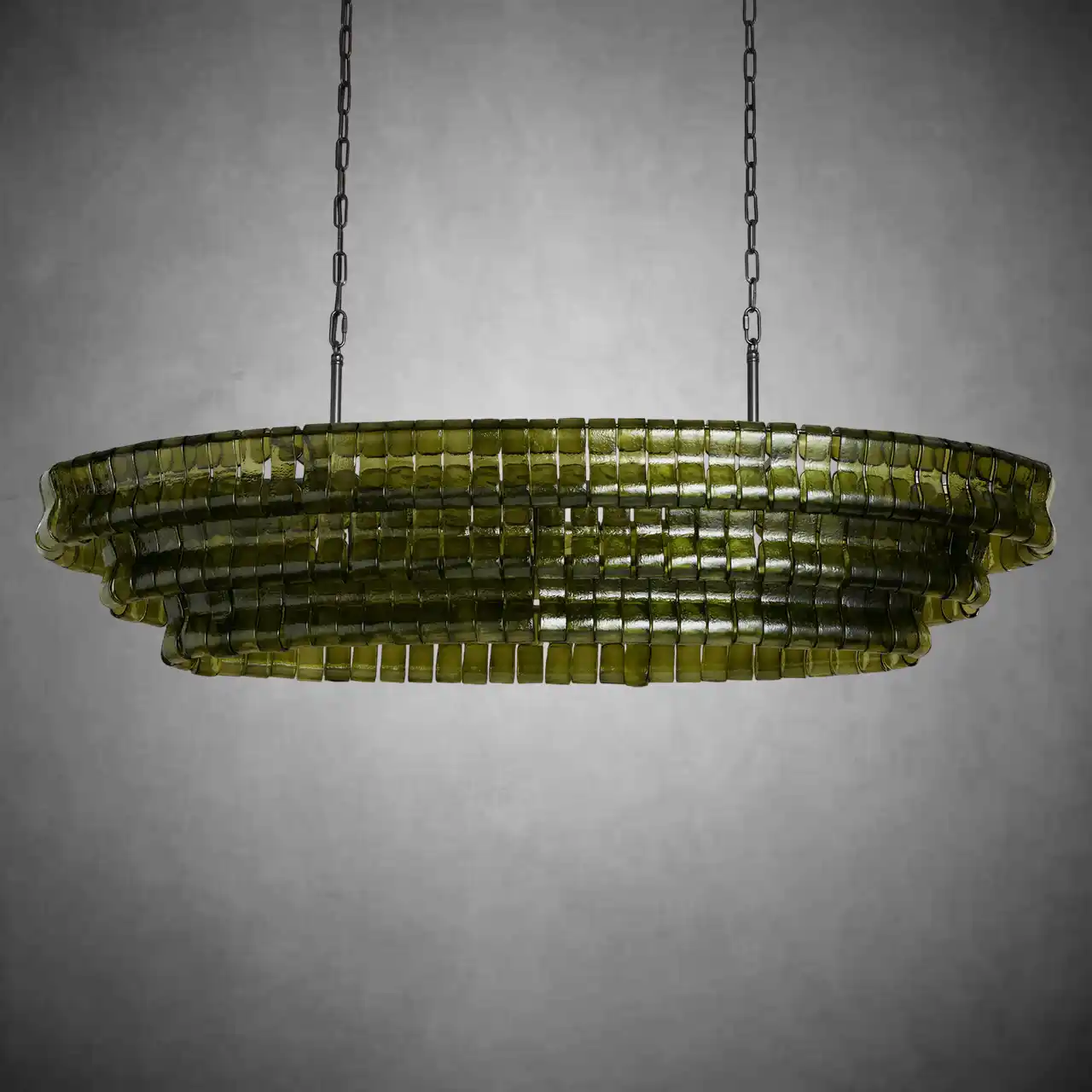 Ghiaccio Glass Oval Chandelier 54''65'' - Image 39