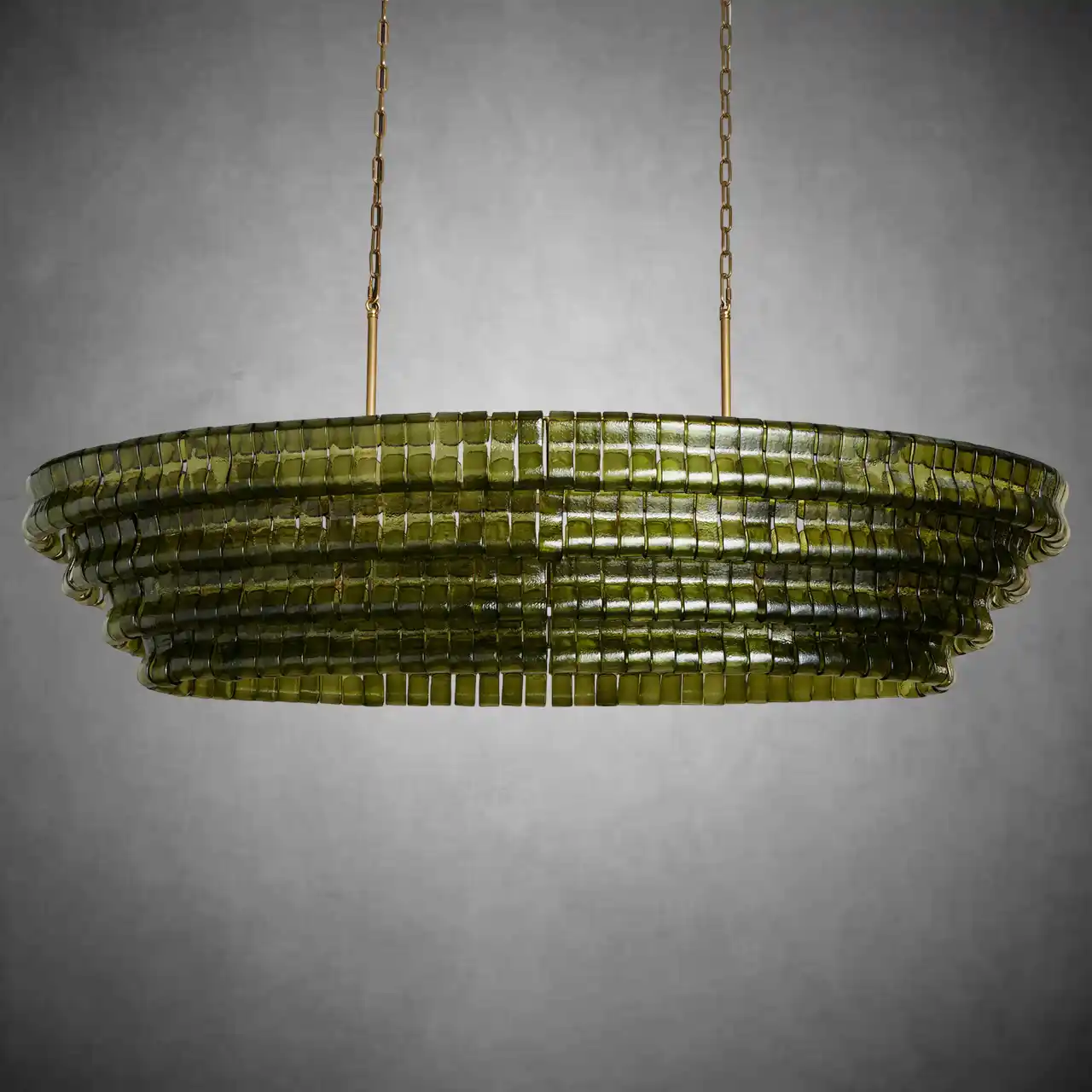 Ghiaccio Glass Oval Chandelier 54''65'' - Image 40