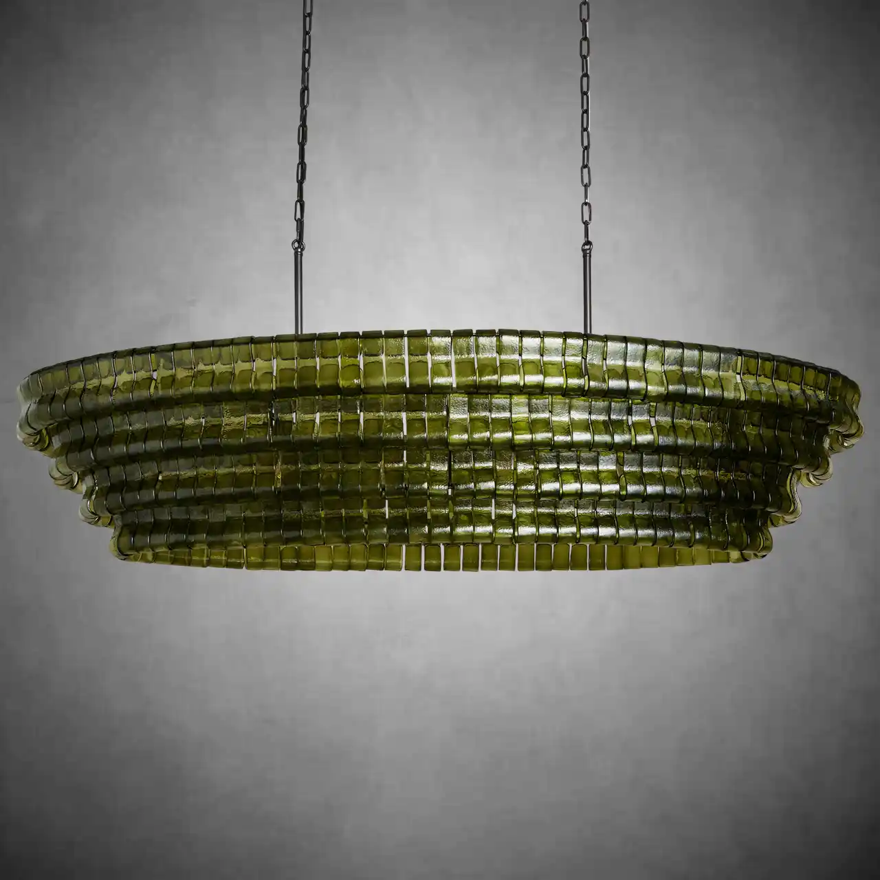 Ghiaccio Glass Oval Chandelier 54''65'' - Image 42