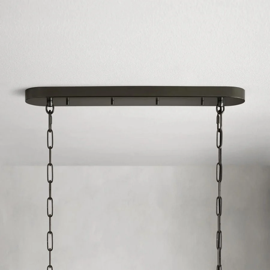 Ghiaccio Glass Oval Chandelier 54''65'' - Image 6
