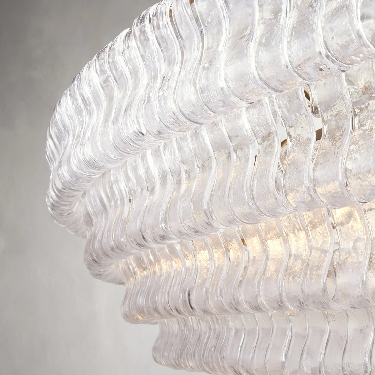 Ghiaccio Glass Oval Chandelier 54''65'' - Image 7