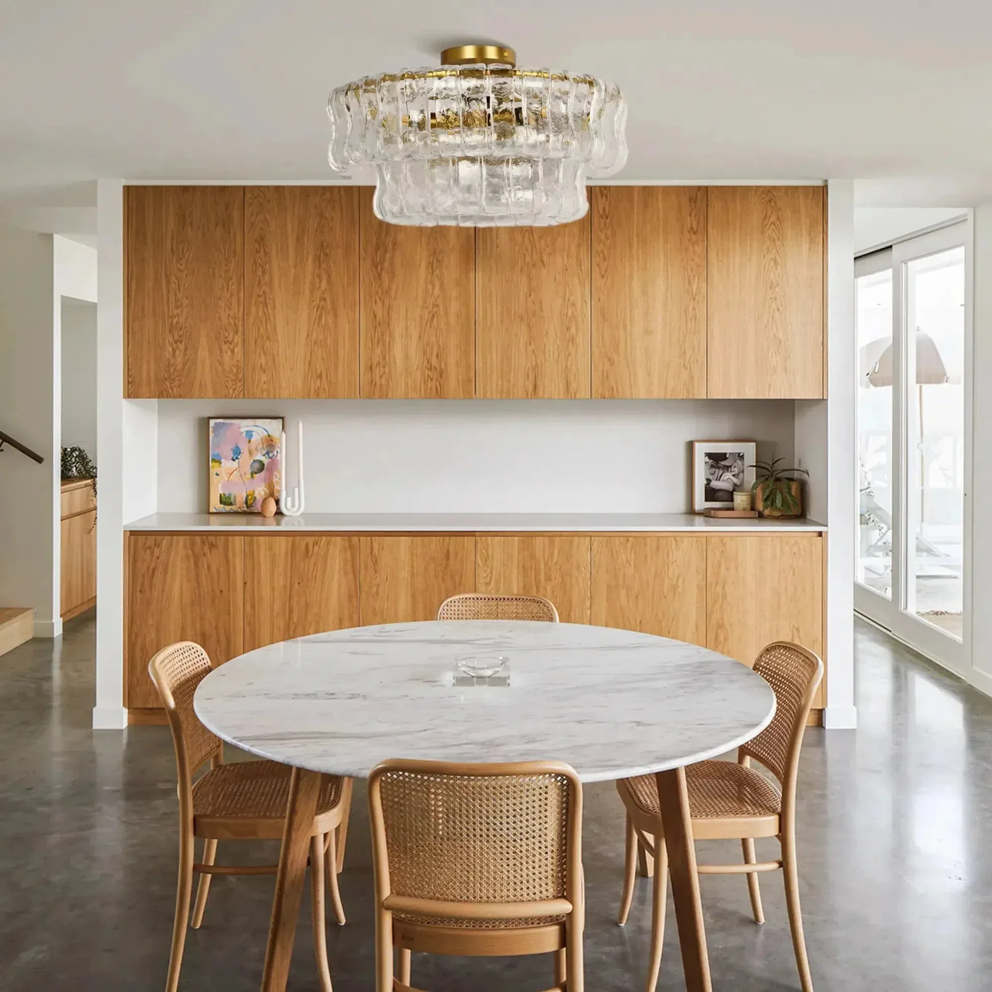 Ghiaccio Modern Glass Flushmount - Image 10