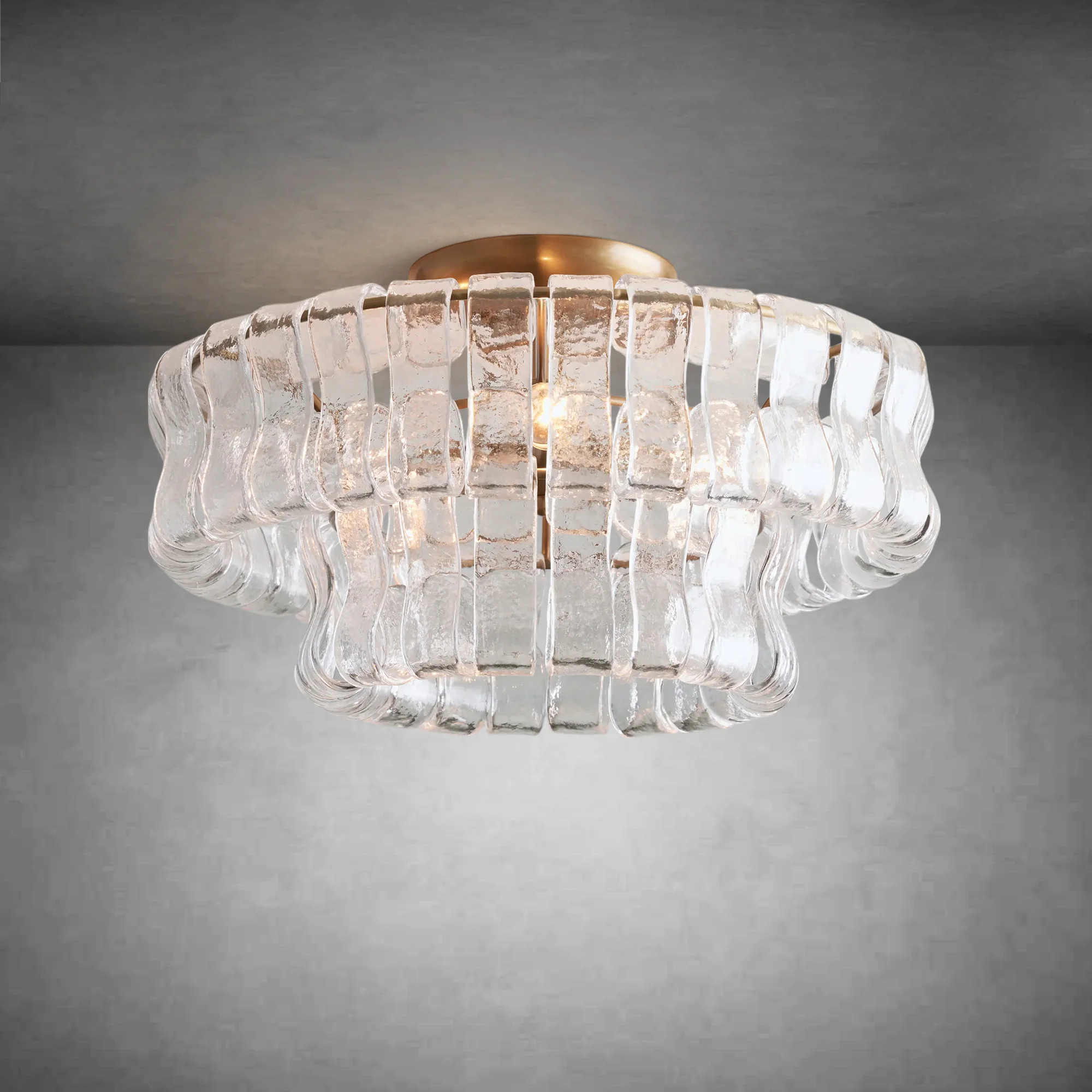 Ghiaccio Modern Glass Flushmount - Image 3