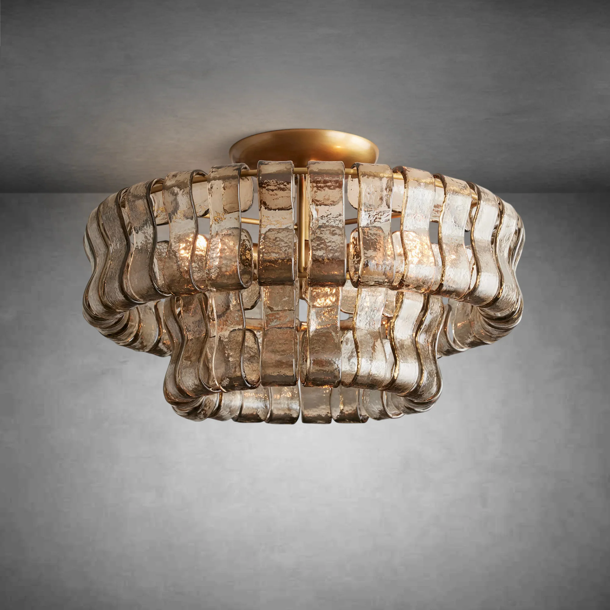Ghiaccio Modern Glass Flushmount - Image 5