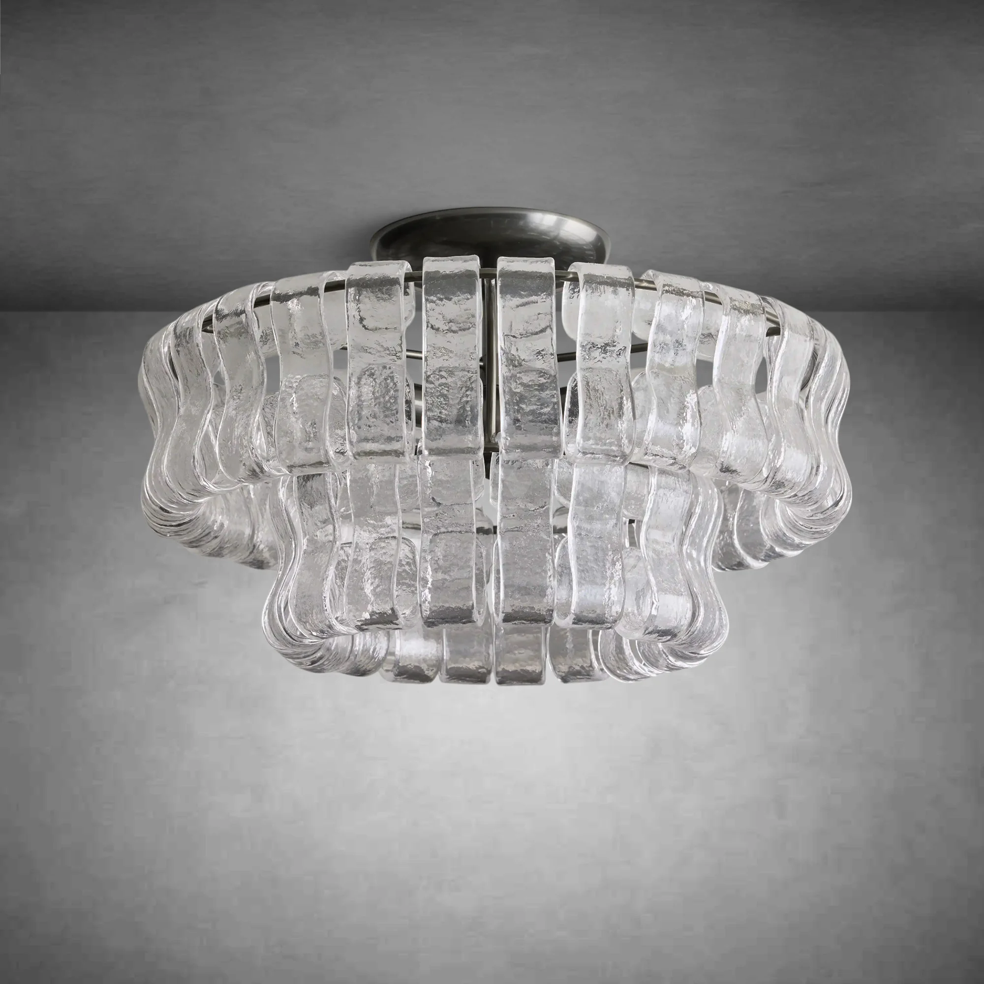 Ghiaccio Modern Glass Flushmount - Image 6