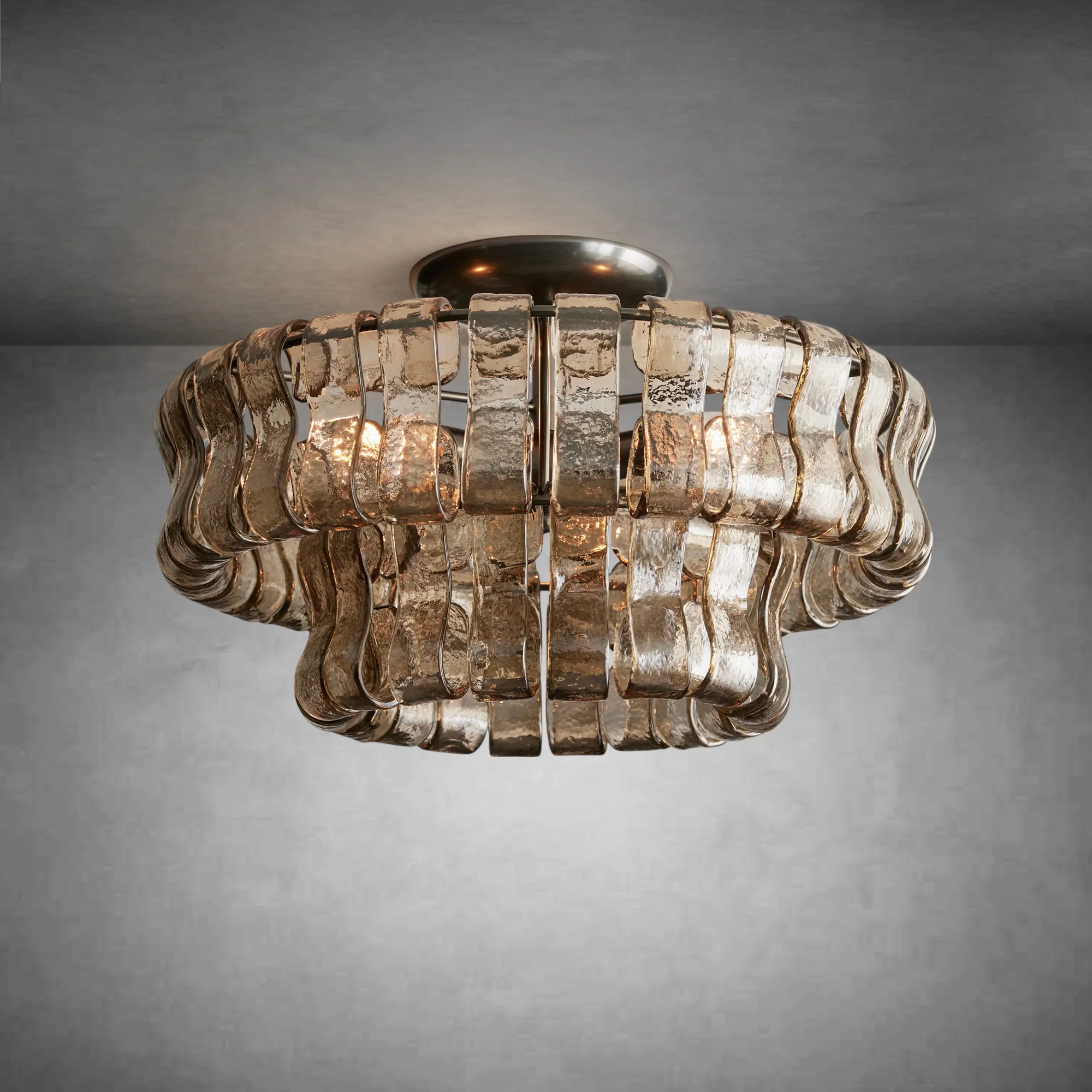 Ghiaccio Modern Glass Flushmount - Image 9