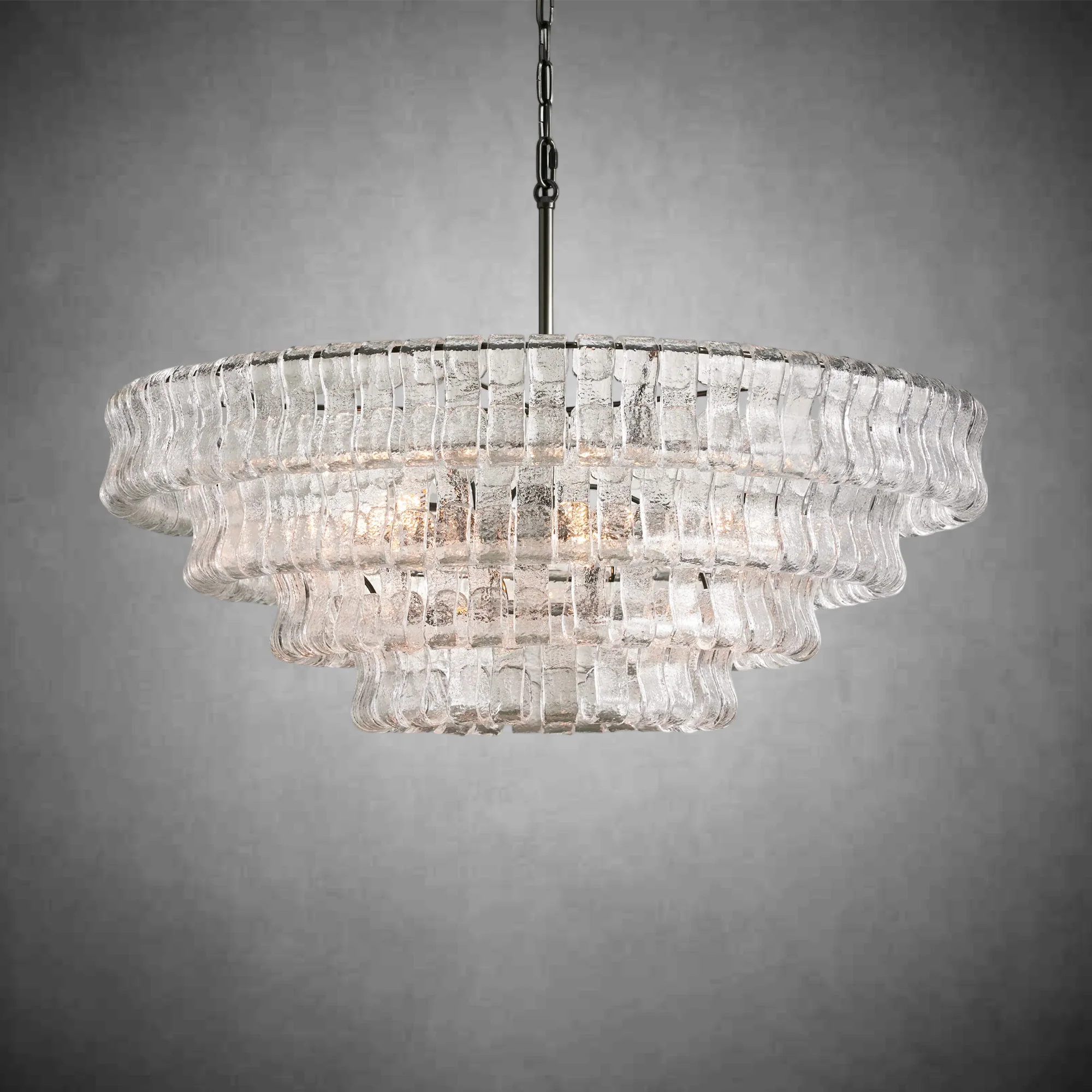 Ghiaccio Round Glass Chandelier - Image 15