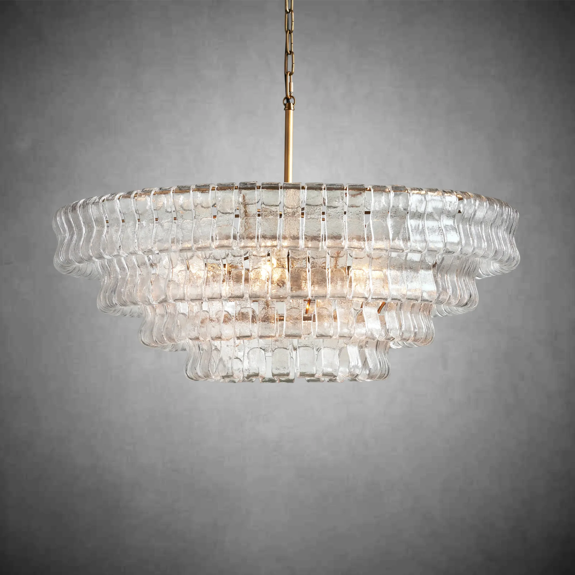 Ghiaccio Round Glass Chandelier - Image 3