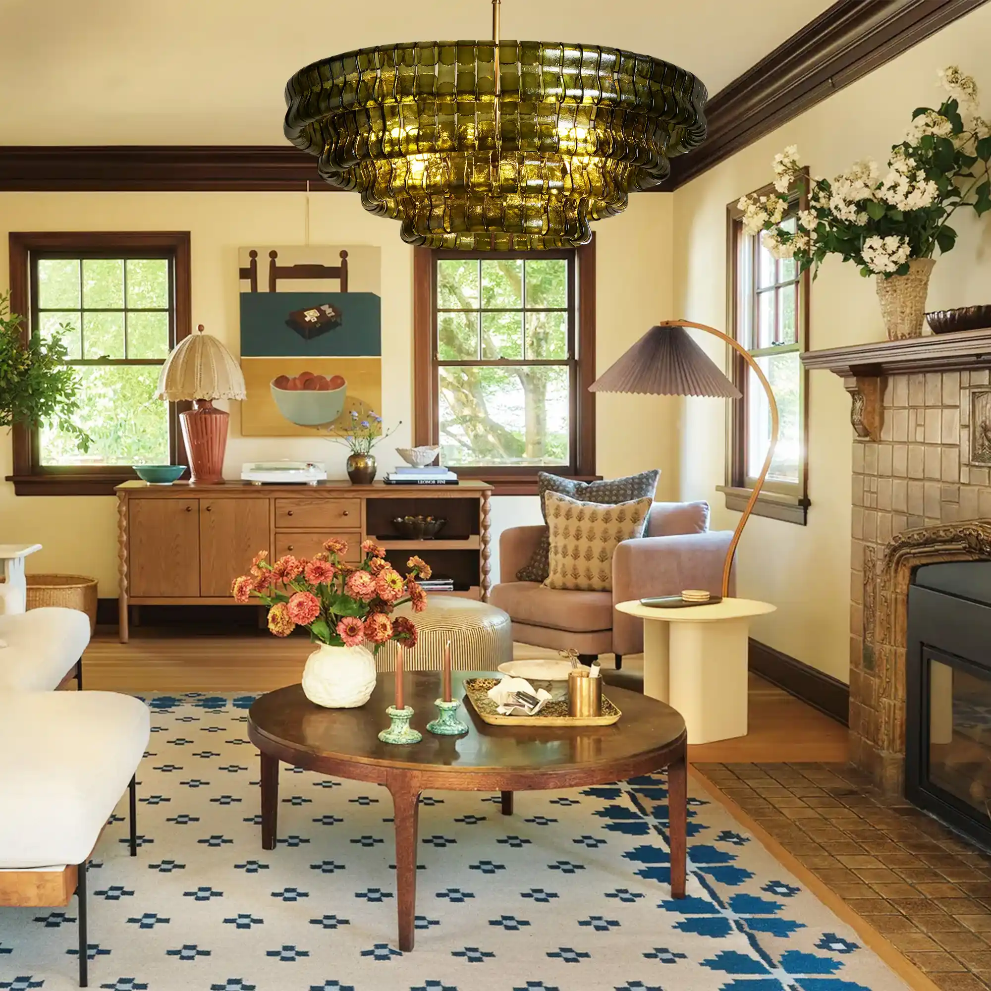 Ghiaccio Round Glass Chandelier - Image 33