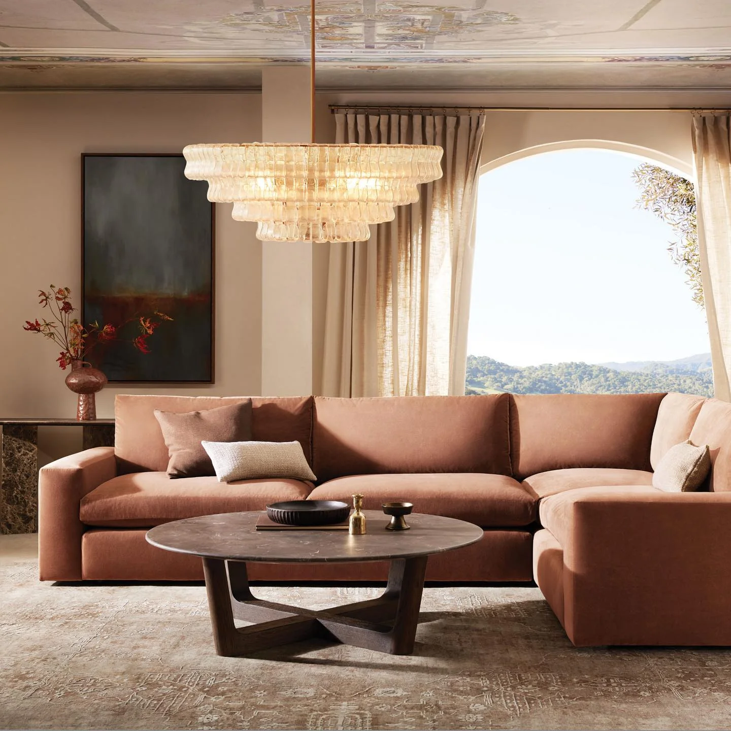 Ghiaccio Round Glass Chandelier - Image 7