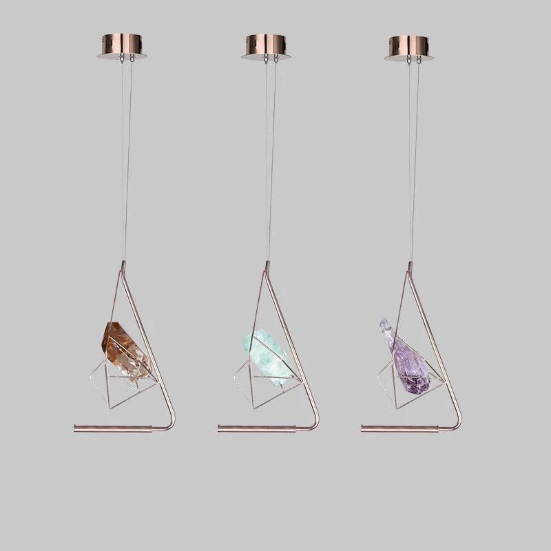Gina Modern Rock Crystal Island Pendant, Bar Pendant - Image 3