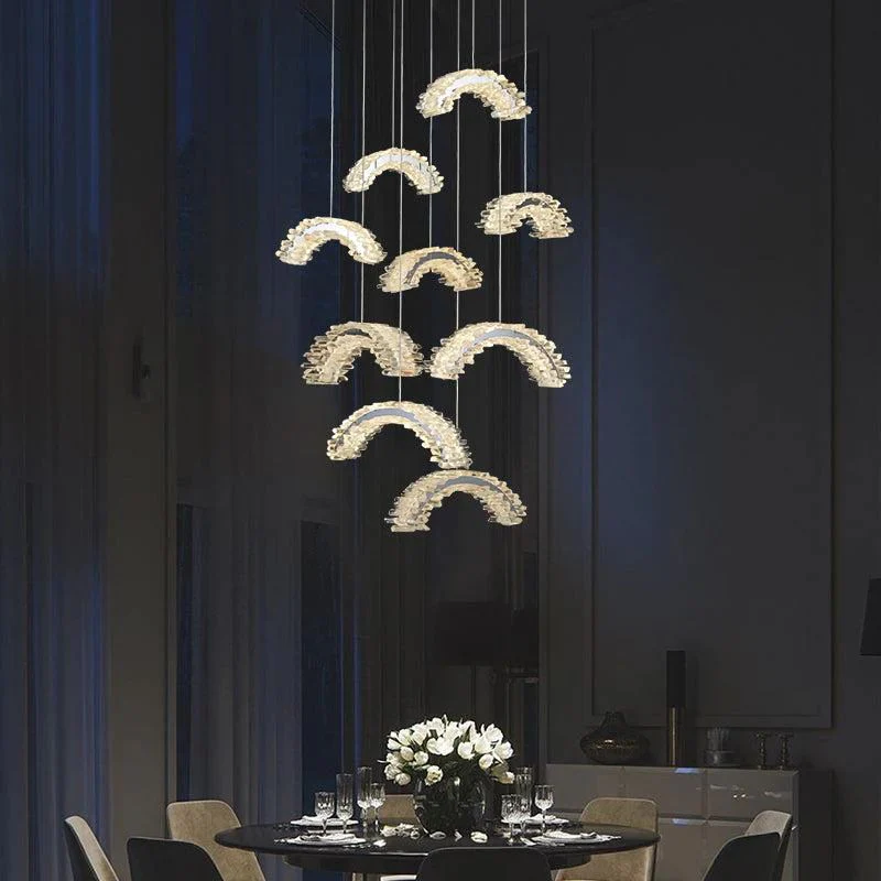 Gina Rock Crystal Crescent Chandelier - Image 3
