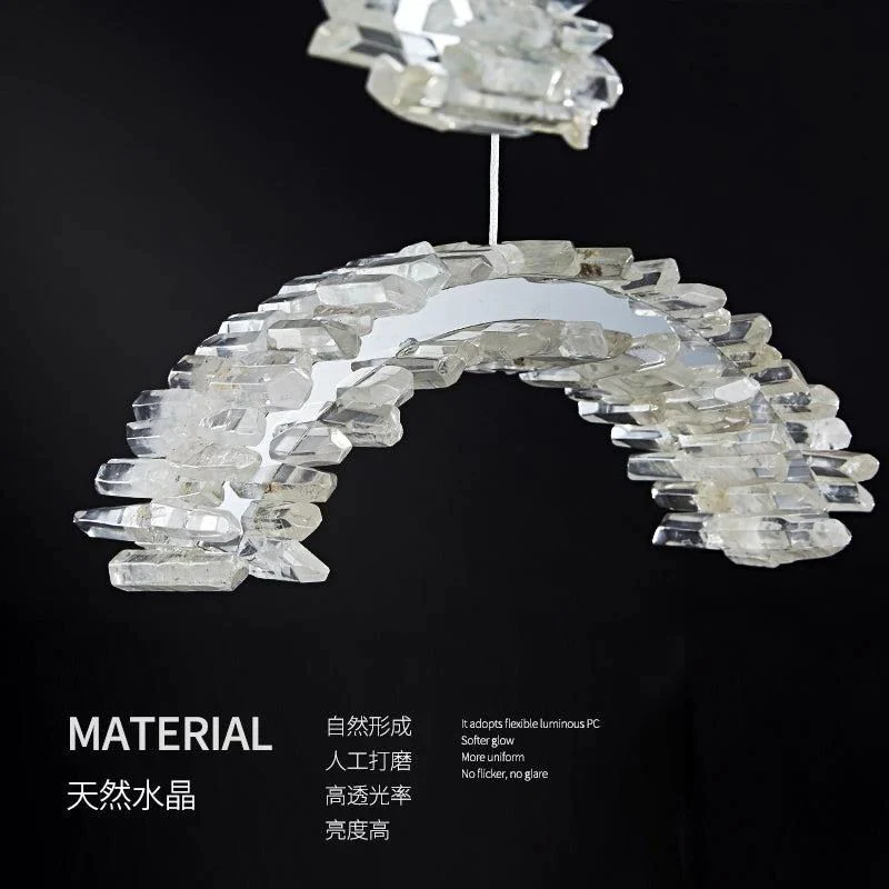 Gina Rock Crystal Crescent Chandelier - Image 4