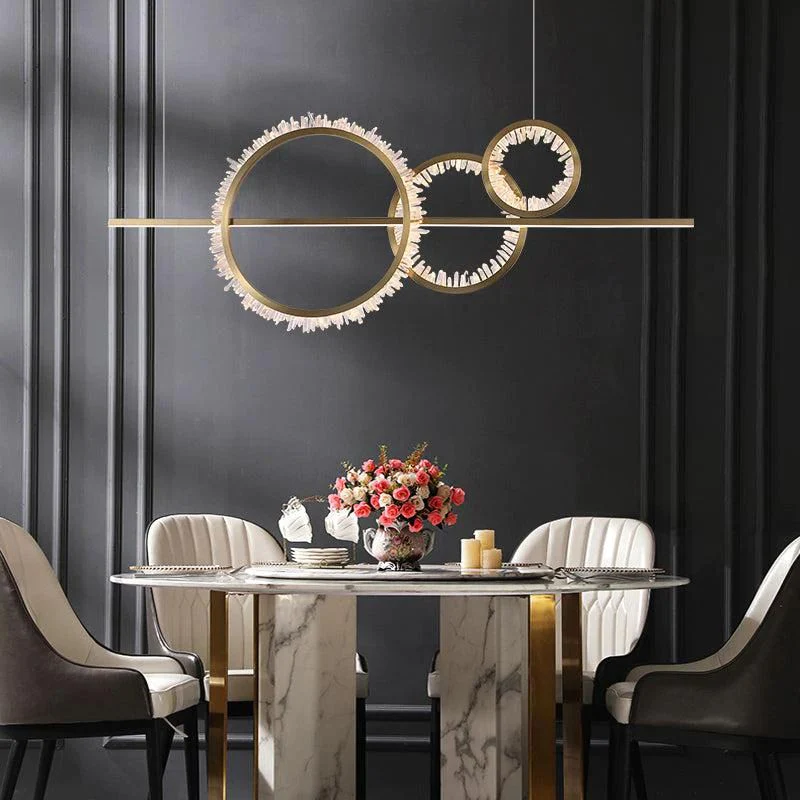 Gina Rock Crystal Gear Chandelier (Silver Finish) - Image 3