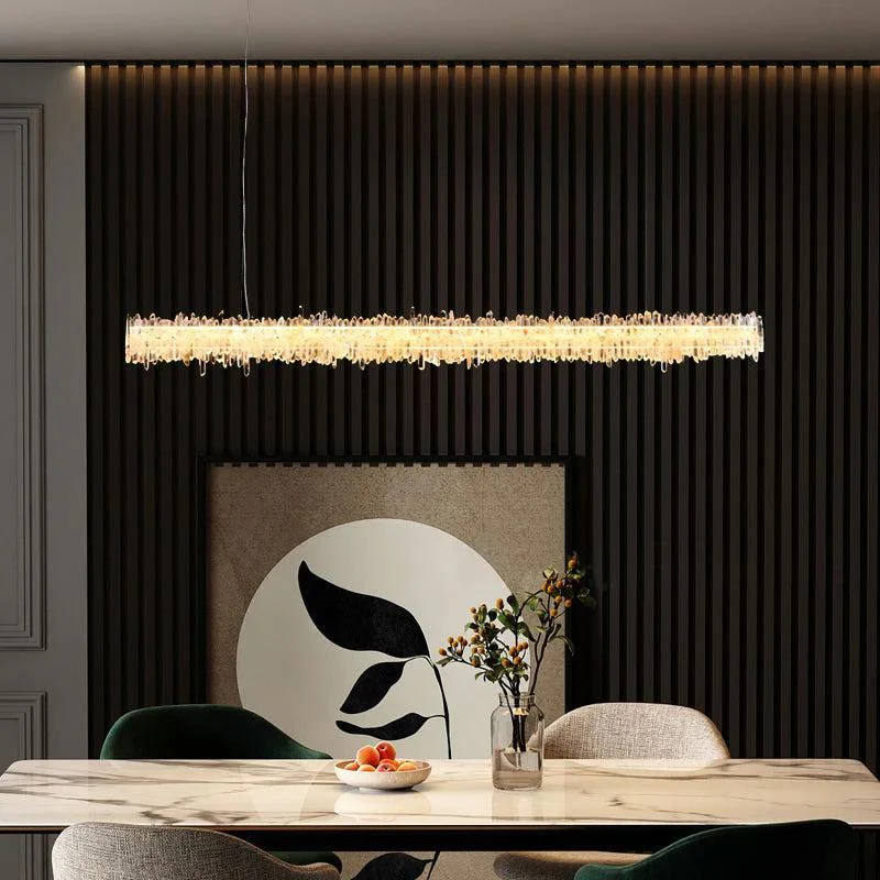 Gina Rock Crystal Linear Chandelier - Image 2