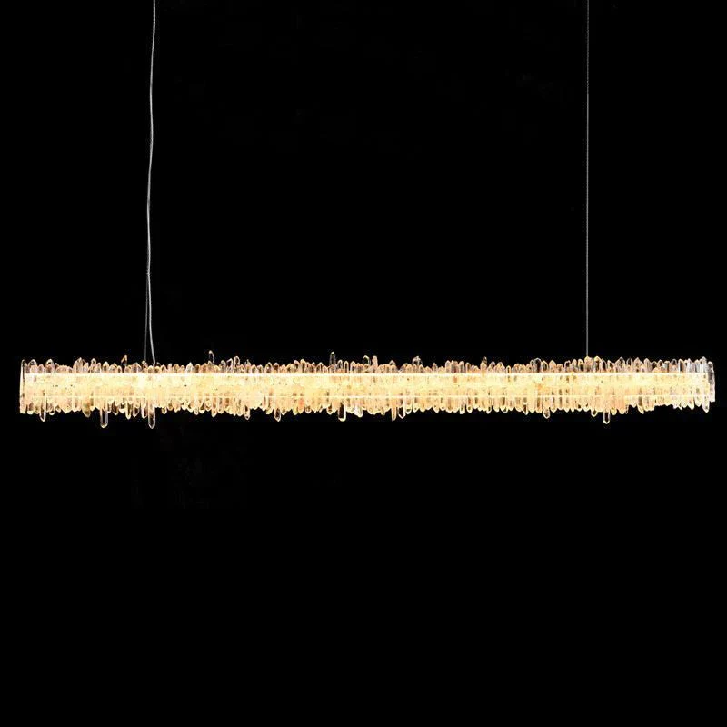 Gina Rock Crystal Linear Chandelier - Image 5