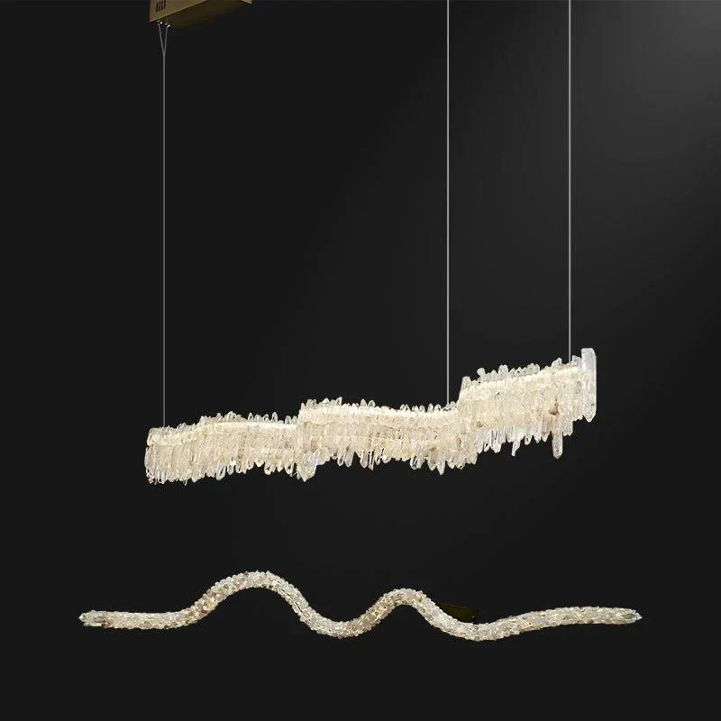 Gina Rock Crystal Linear Chandelier - Image 6
