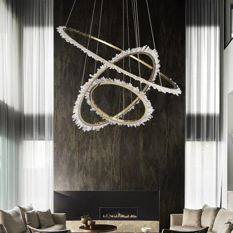 Gina Rock Crystal Ring Chandelier - Image 2