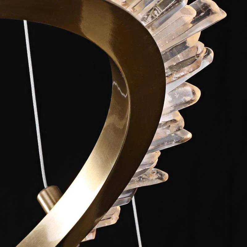 Gina Rock Crystal Ring Chandelier - Image 6