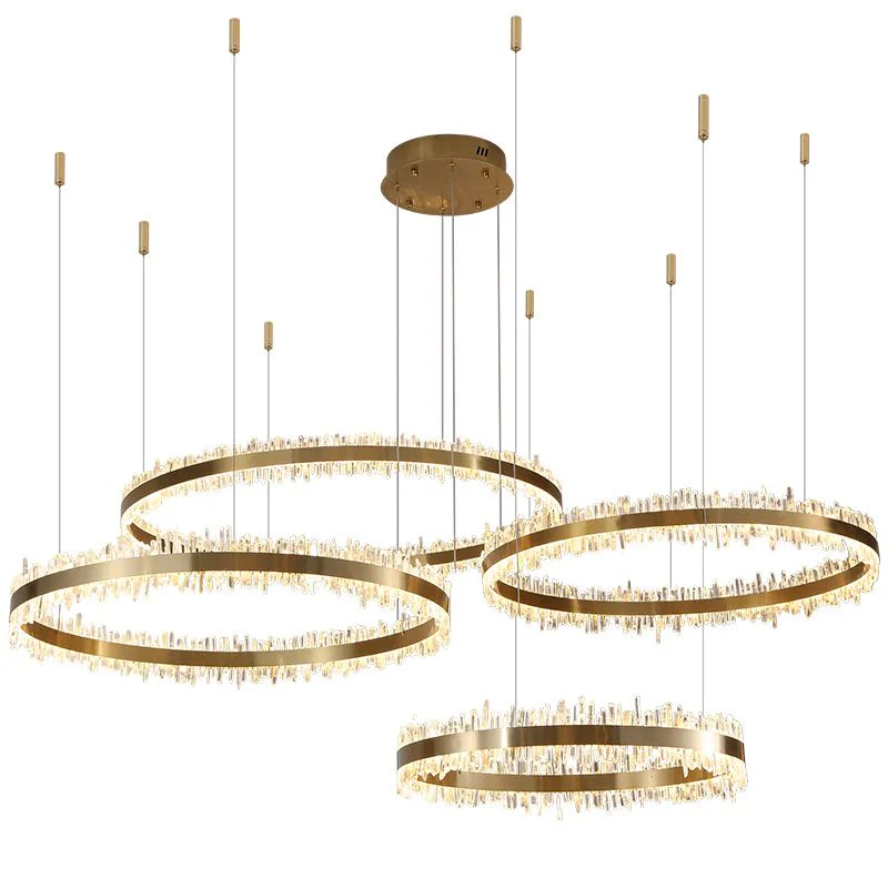 Gina Rock Crystal Rings Luxury Chandelier - Image 4