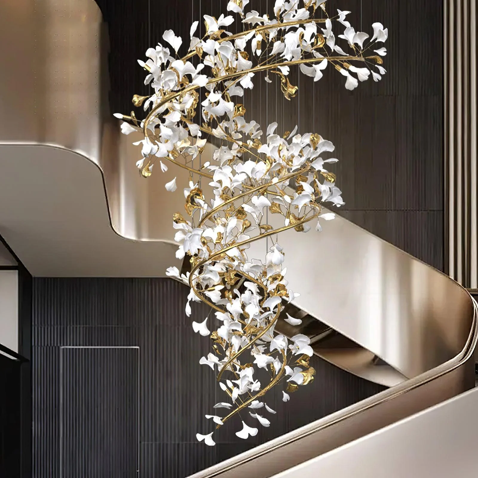 Gingko Ceramic Branch Chandelier Q - Image 11