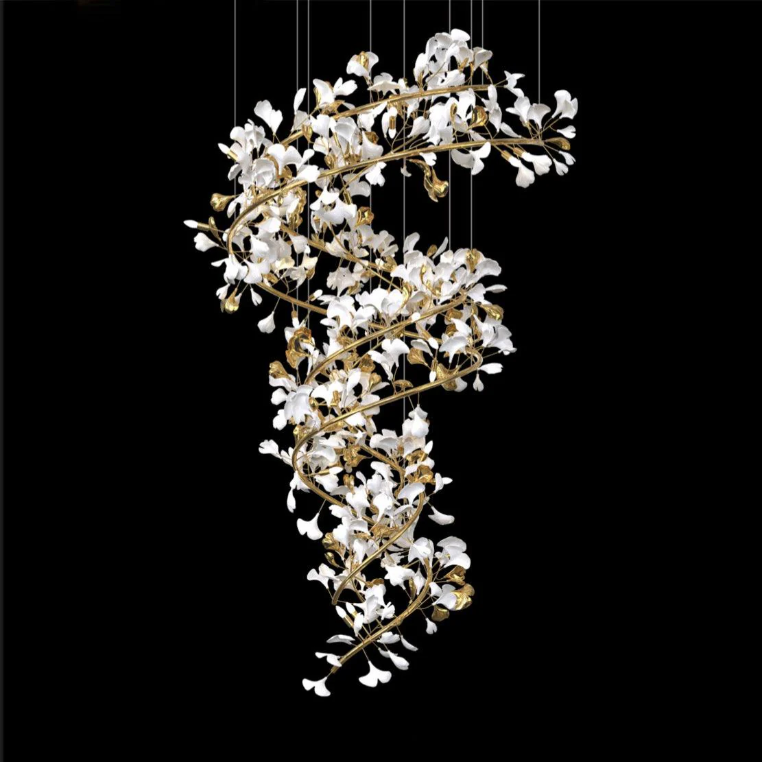 Gingko Ceramic Branch Chandelier Q - Image 12