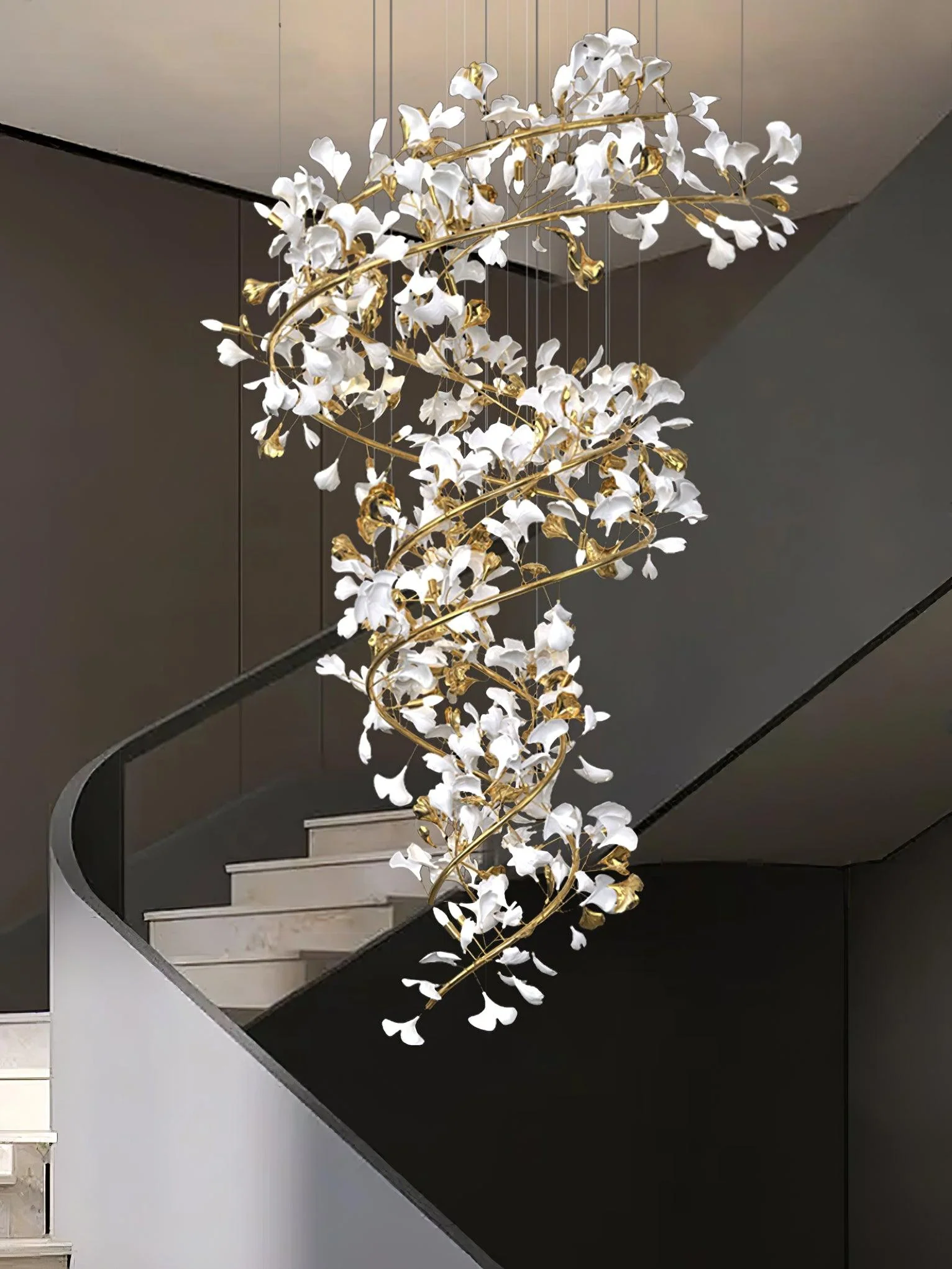 Gingko Ceramic Branch Chandelier Q - Image 14