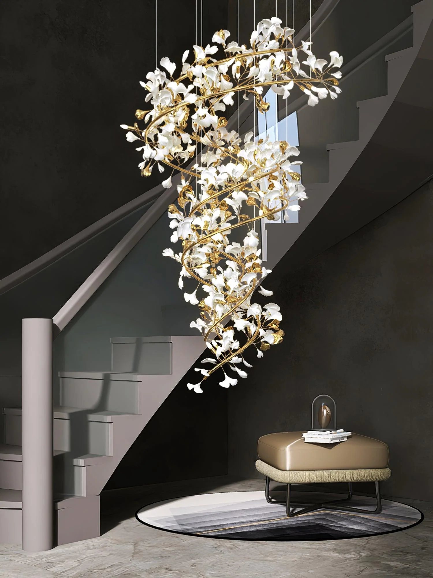 Gingko Ceramic Branch Chandelier Q - Image 15