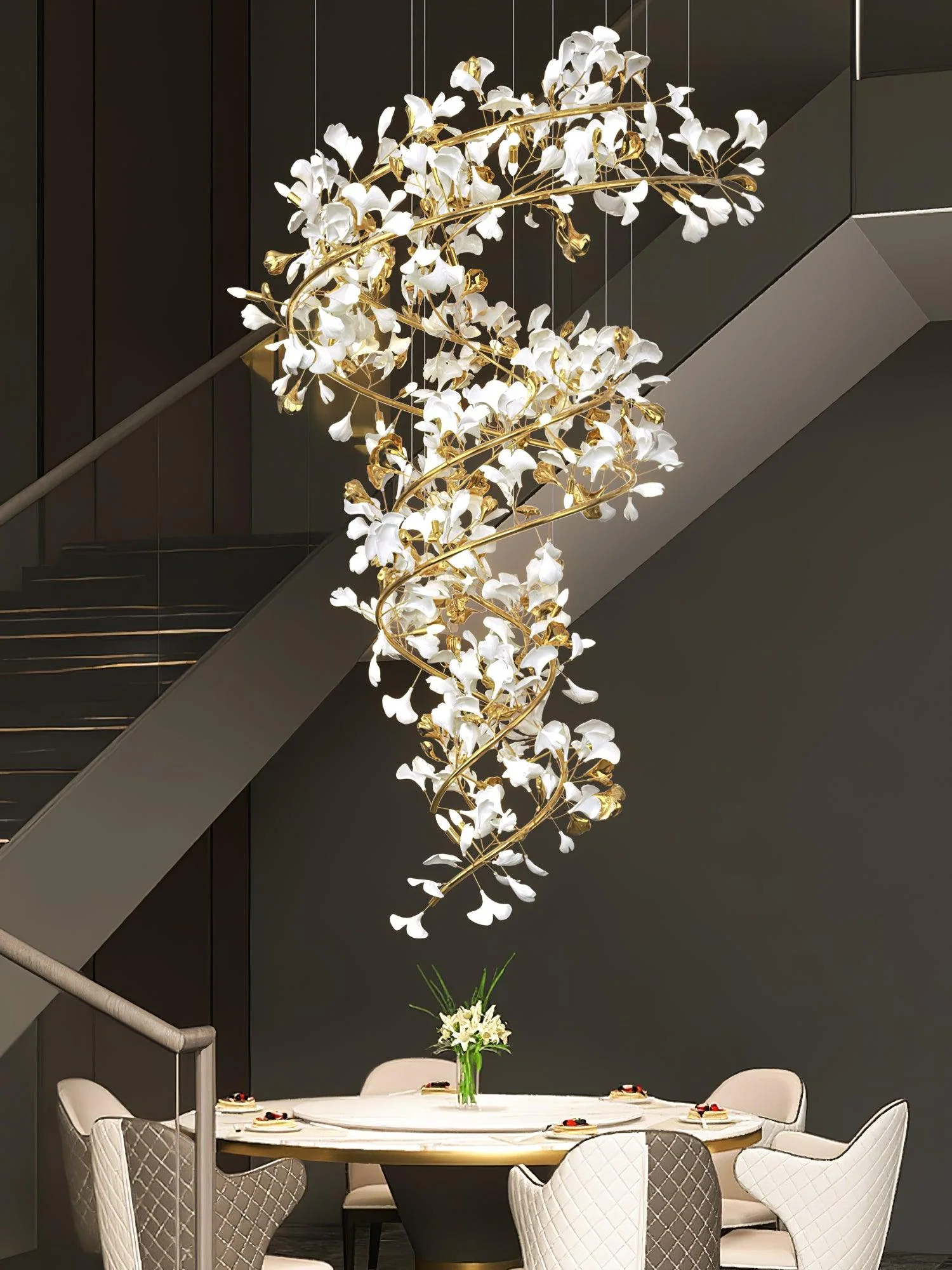 Gingko Ceramic Branch Chandelier Q - Image 19