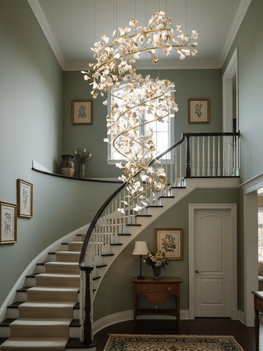 Gingko Ceramic Branch Chandelier Q - Image 3