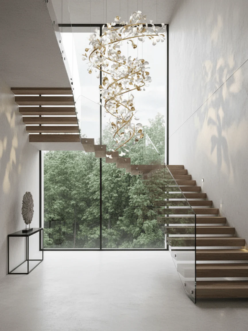 Gingko Ceramic Branch Chandelier Q - Image 5