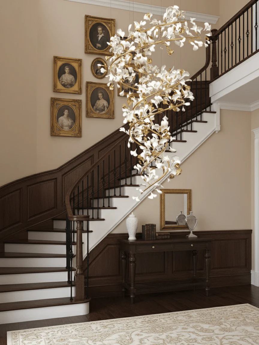 Gingko Ceramic Branch Chandelier Q - Image 6