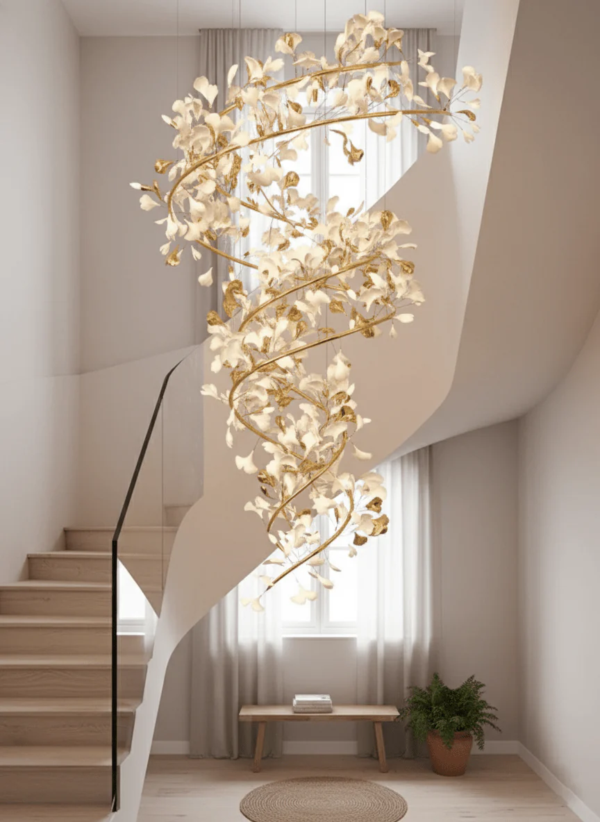 Gingko Ceramic Branch Chandelier Q - Image 7