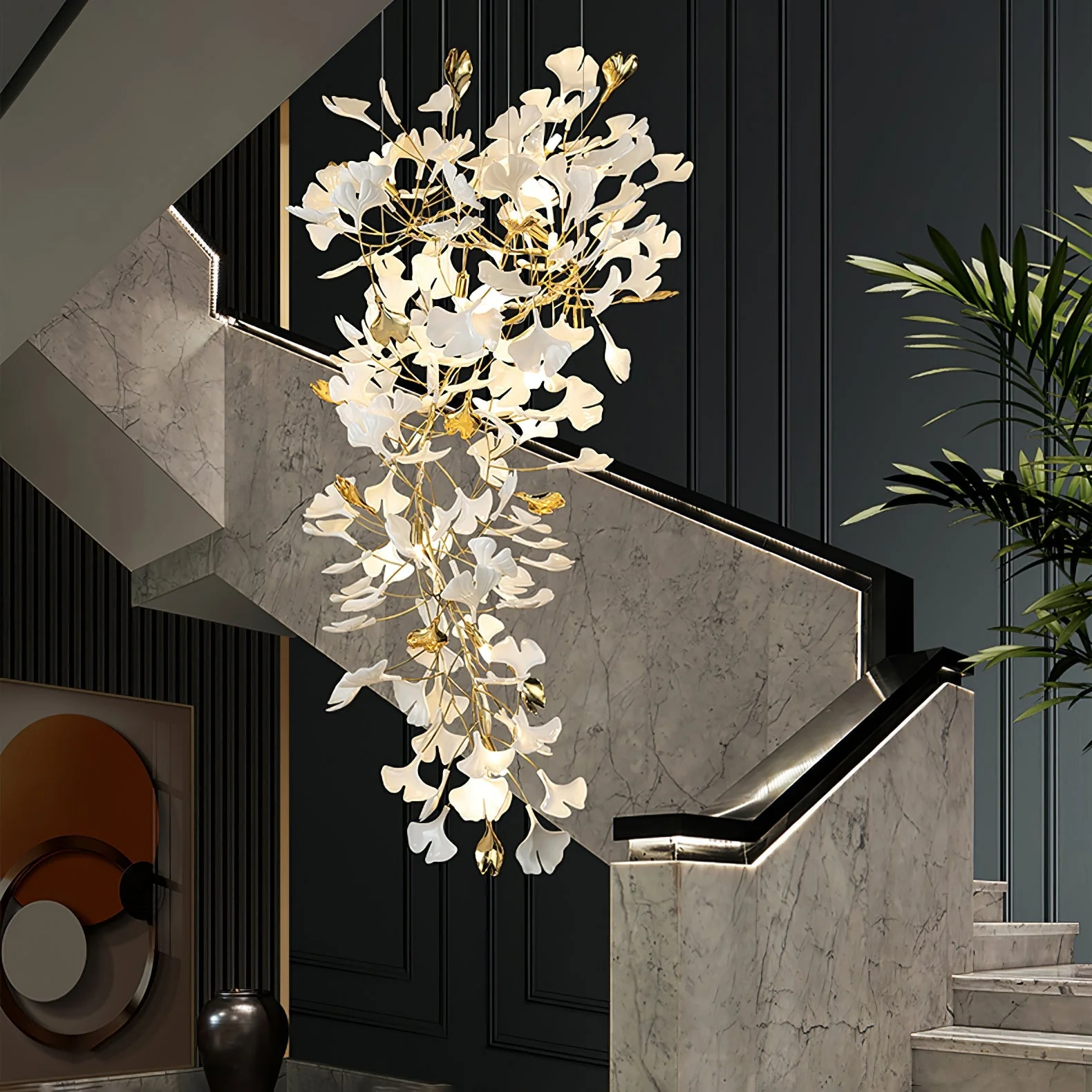 Gingko Ceramic Branch Chandelier Z - Image 11