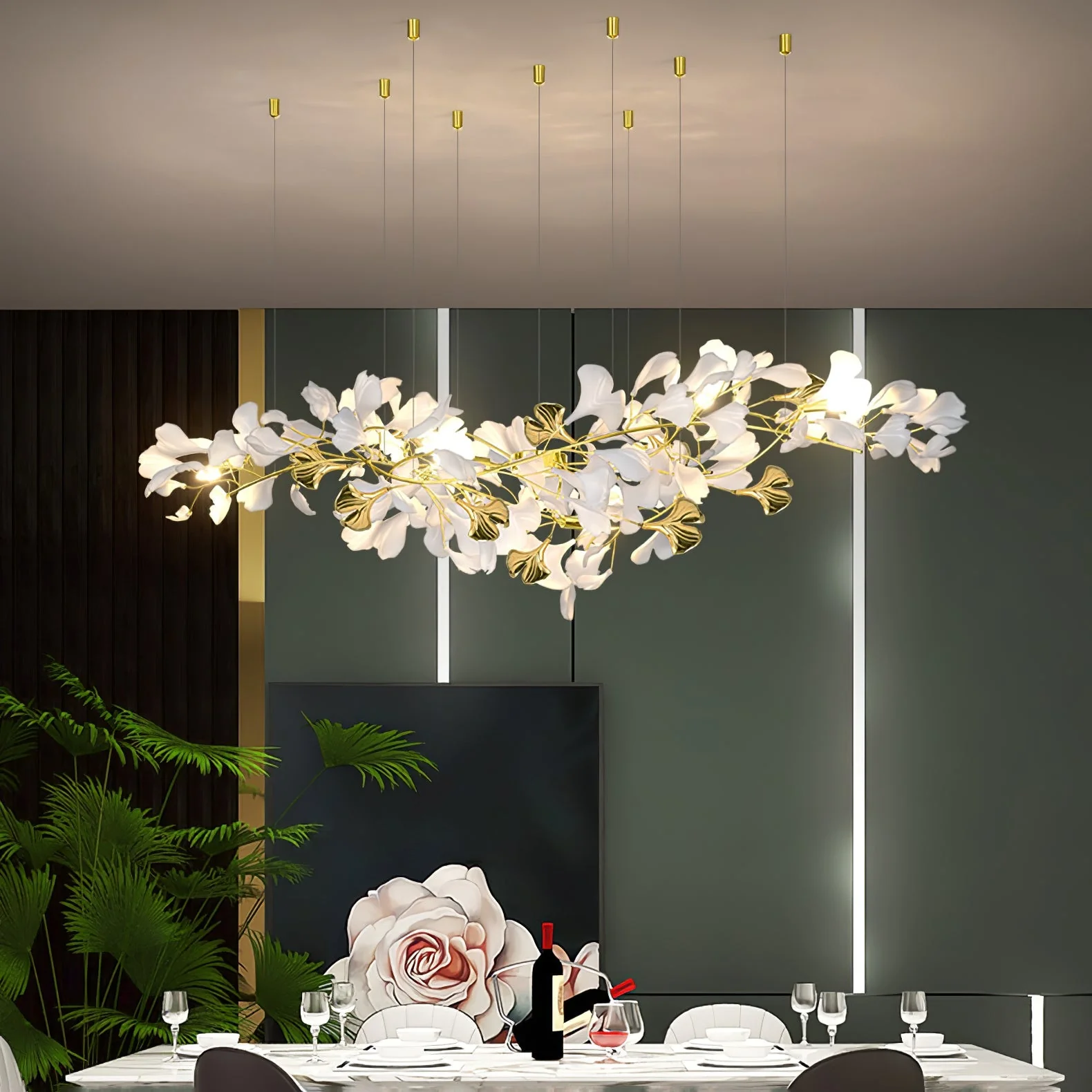 Gingko Ceramic Branch Chandelier Z - Image 12