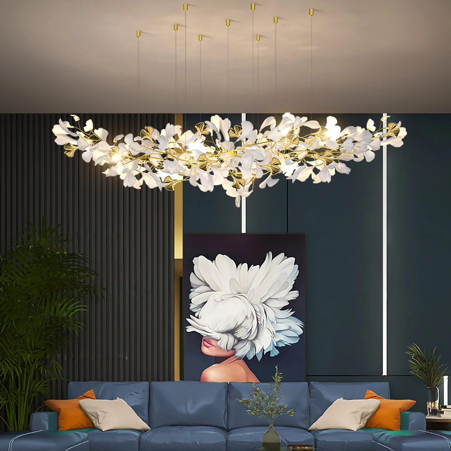 Gingko Ceramic Branch Chandelier Z - Image 13