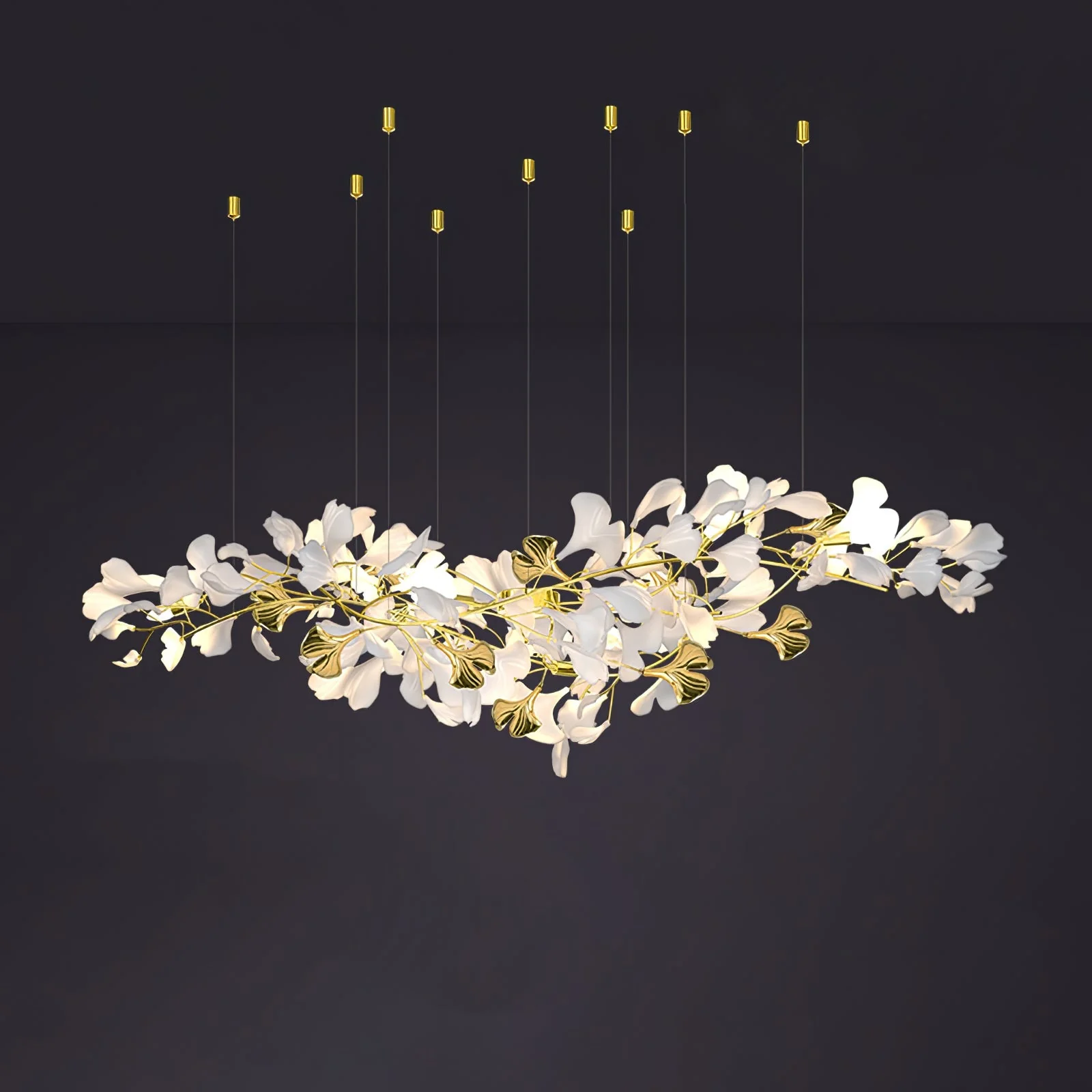 Gingko Ceramic Branch Chandelier Z - Image 15
