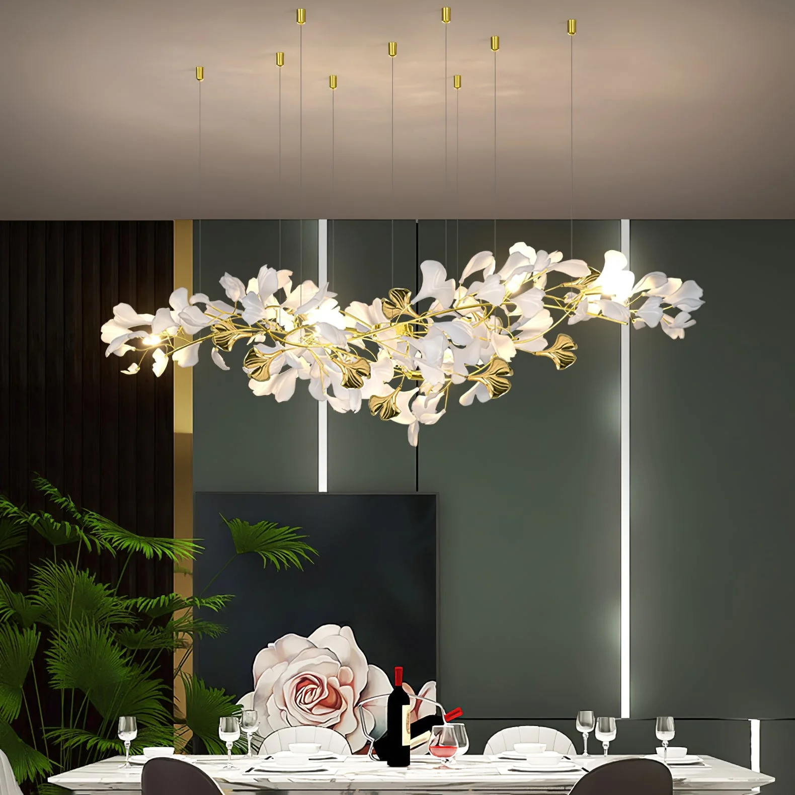 Gingko Ceramic Branch Chandelier Z - Image 17