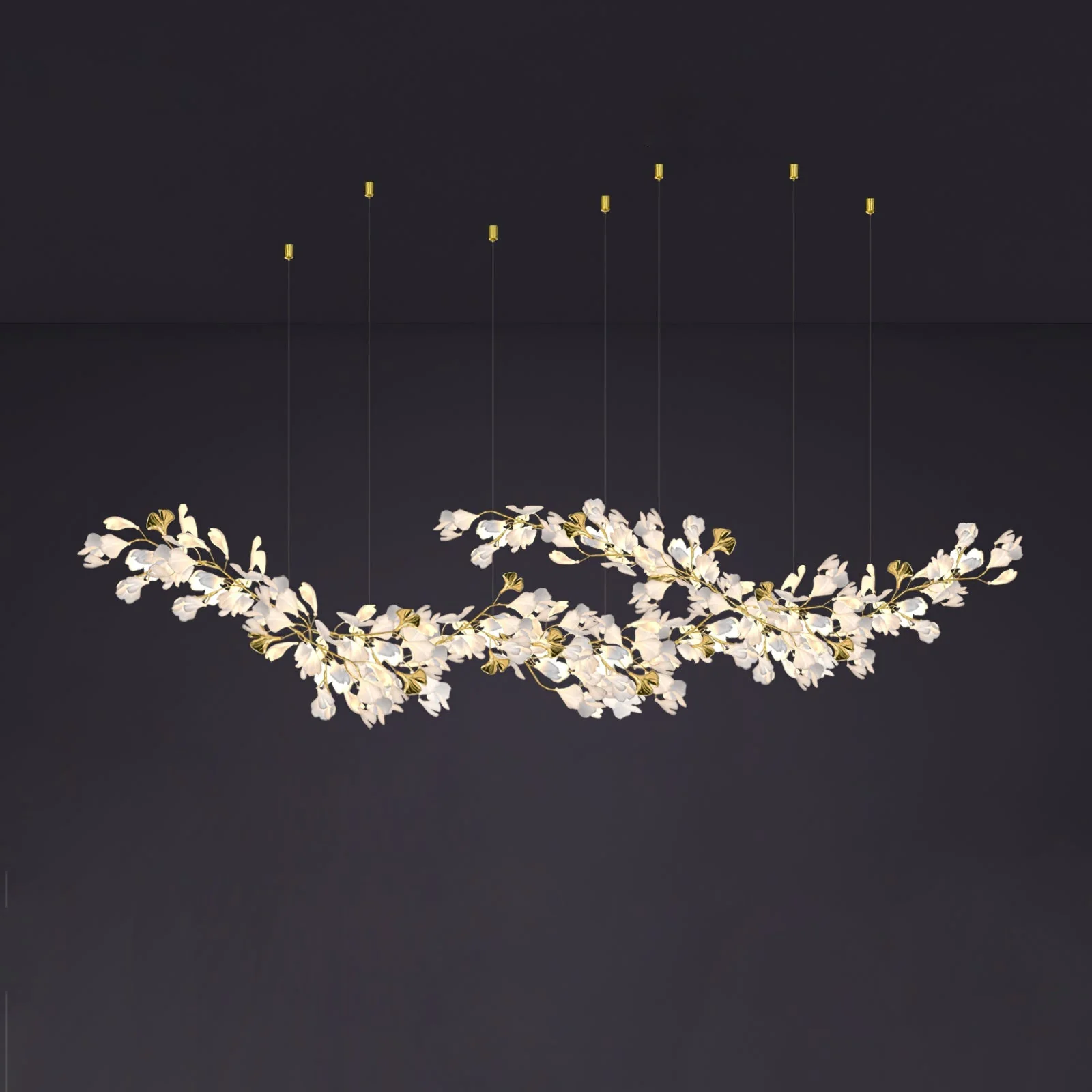 Gingko Ceramic Branch Chandelier Z - Image 21