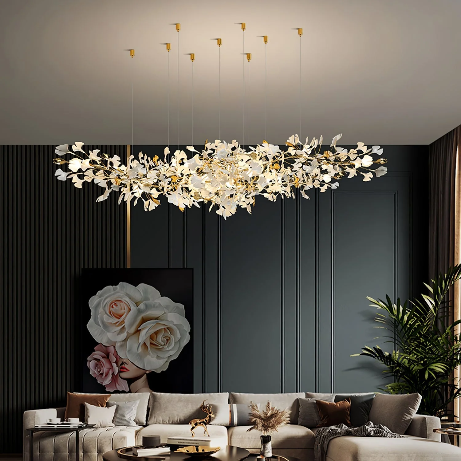 Gingko Ceramic Branch Chandelier Z - Image 22