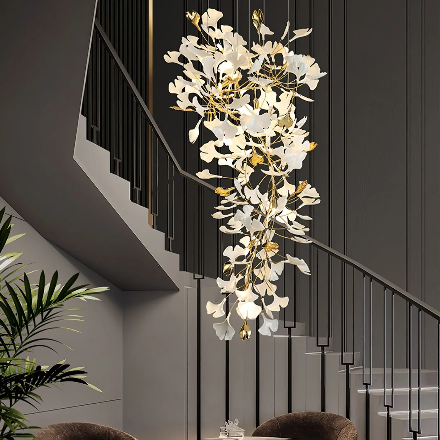 Gingko Ceramic Branch Chandelier Z - Image 26
