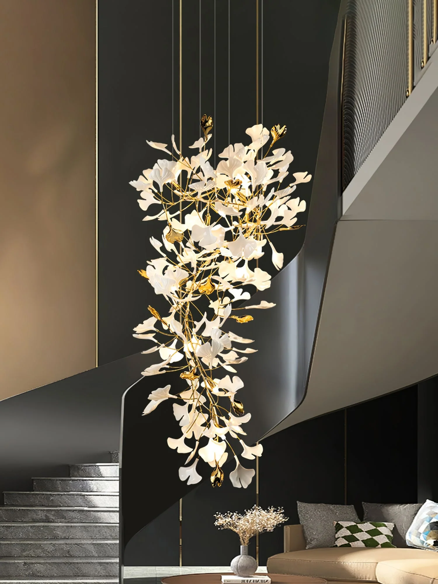 Gingko Ceramic Branch Chandelier Z - Image 30