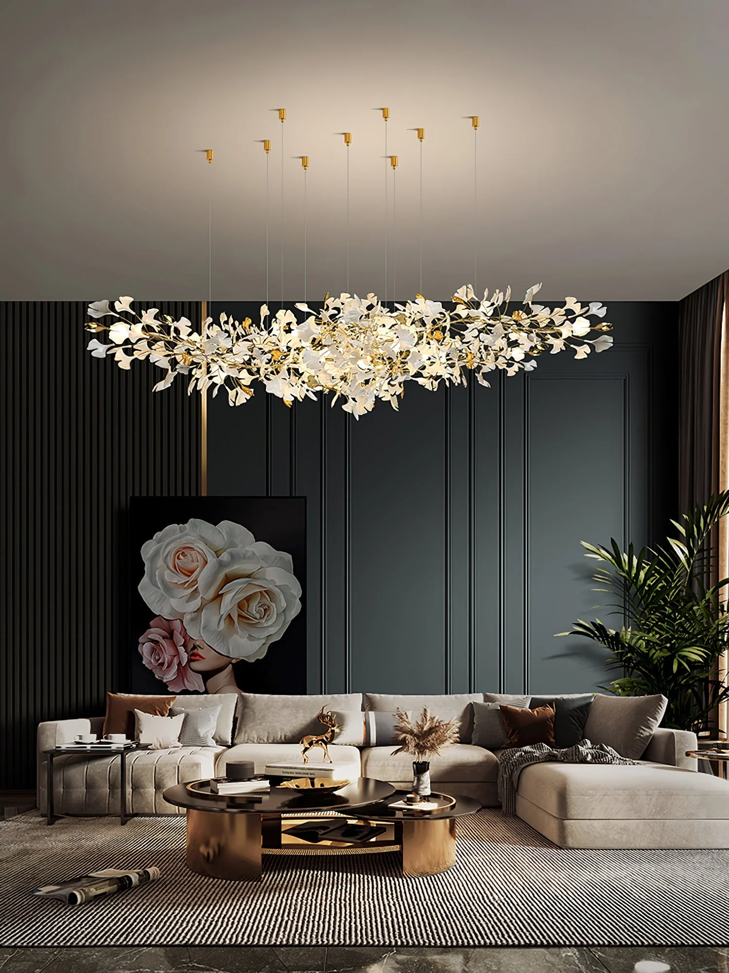 Gingko Ceramic Branch Chandelier Z - Image 31