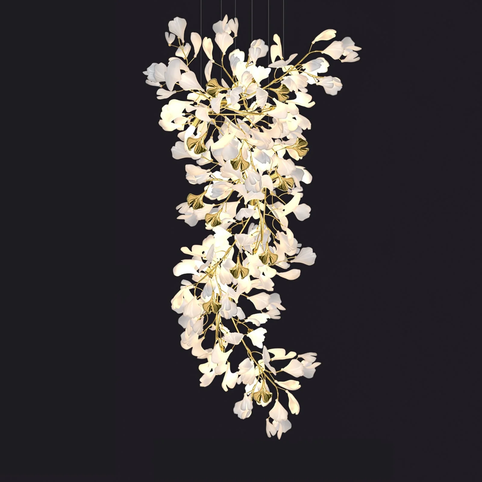 Gingko Ceramic Branch Chandelier Z - Image 32