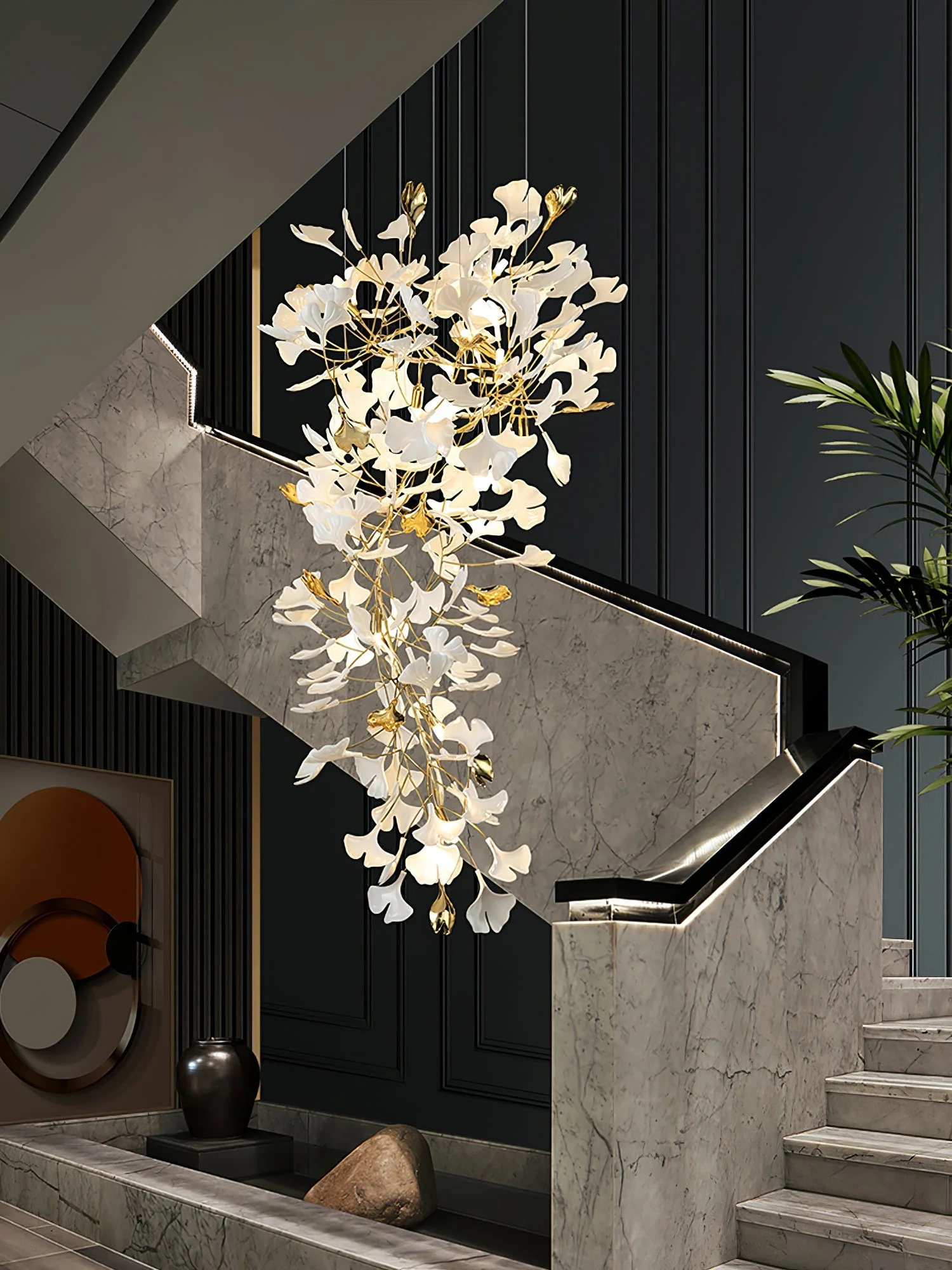 Gingko Ceramic Branch Chandelier Z - Image 36