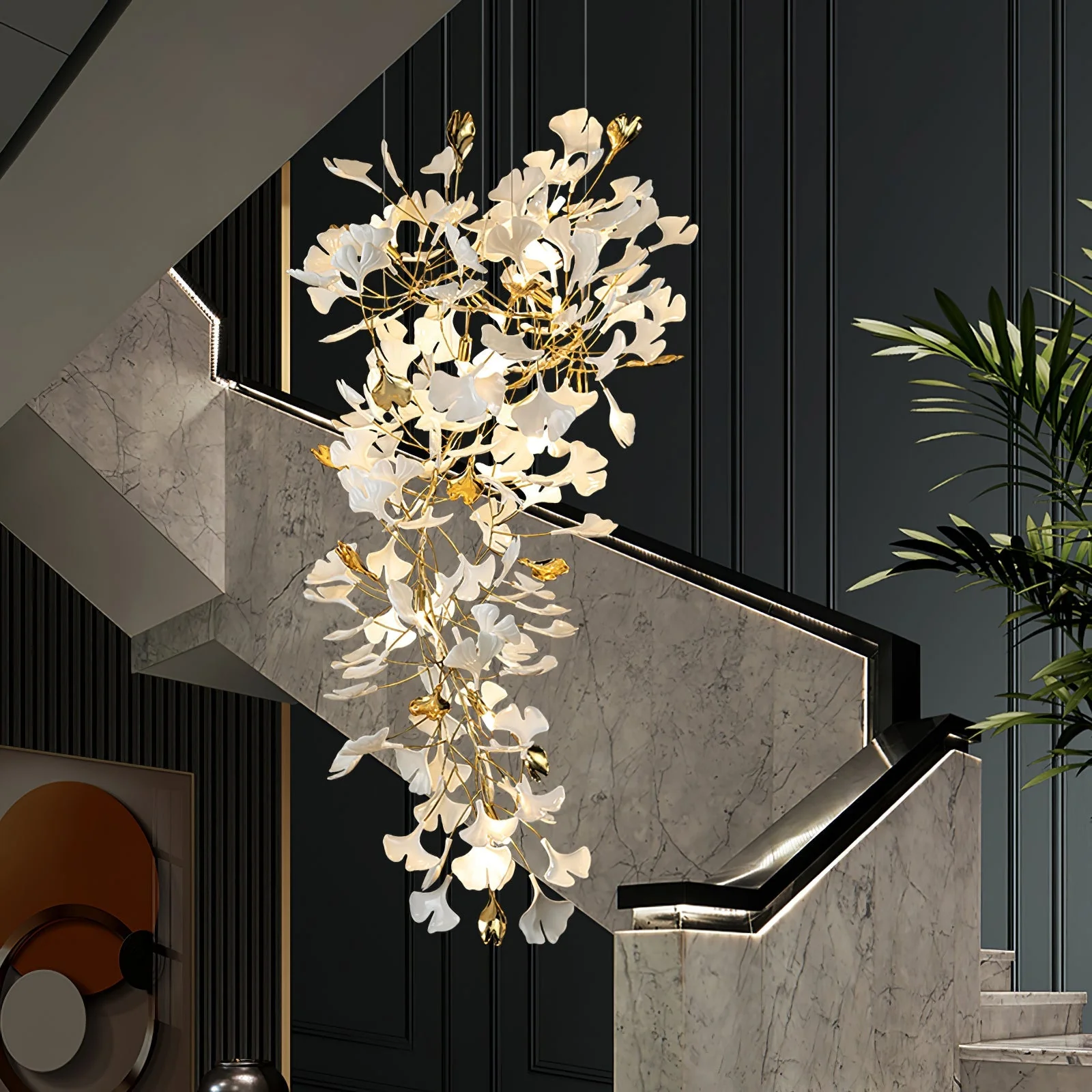 Gingko Ceramic Branch Chandelier Z - Image 38