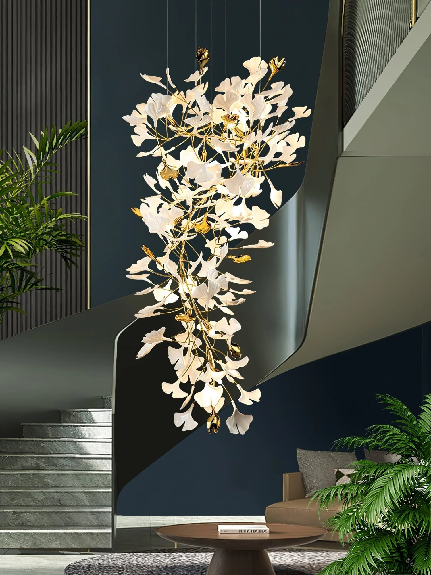 Gingko Ceramic Branch Chandelier Z - Image 4