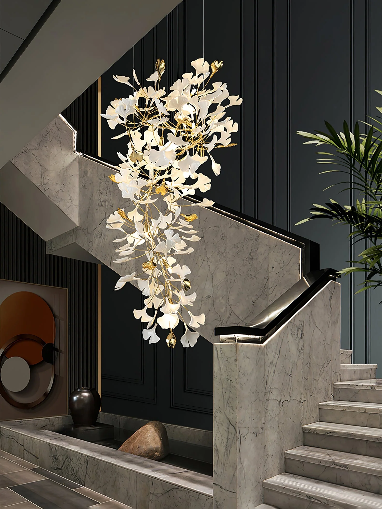 Gingko Ceramic Branch Chandelier Z - Image 41